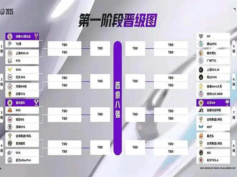 2025王者挑杯抽签结果公布 TE溯将迎战AG超玩会
